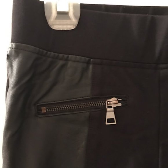 🍁5/30$!! Victoria's Secret Straight Leg Leather Detail Pants - Picture 6 of 11